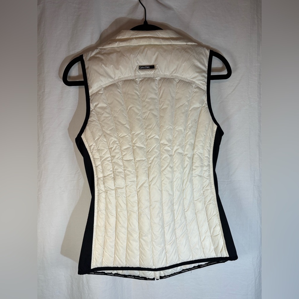 Calvin Klein Performance Vest Ivory Down Women’s Small - Picture 3 of 9
